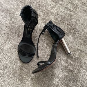 Proenza Schouler Black Two Strap Heels
